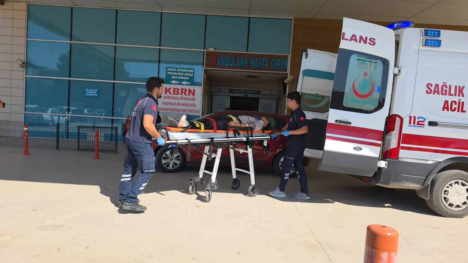 Ön freni sıkınca hastanelik oldu