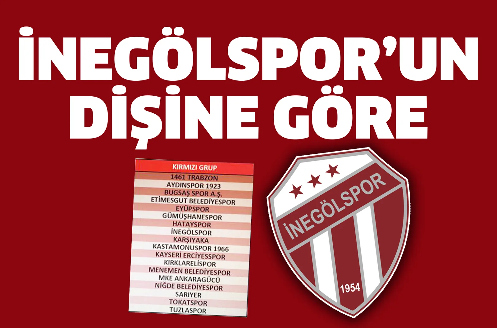 İNEGÖLSPOR'UN DİŞİNE GÖRE