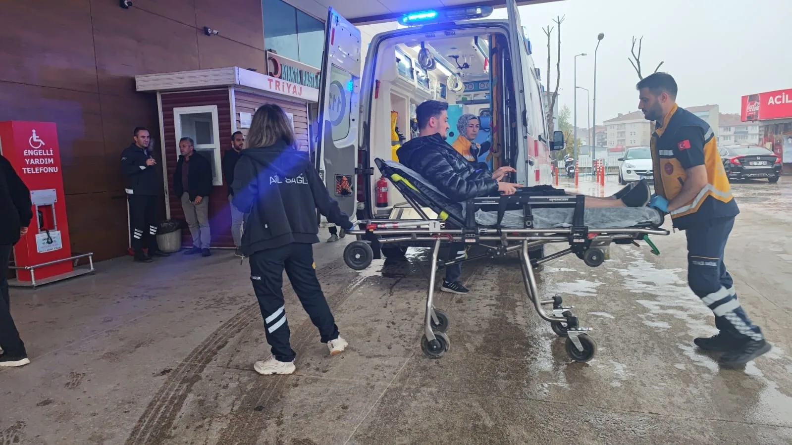 Motosiklet sürücüsü kazada yaralandı