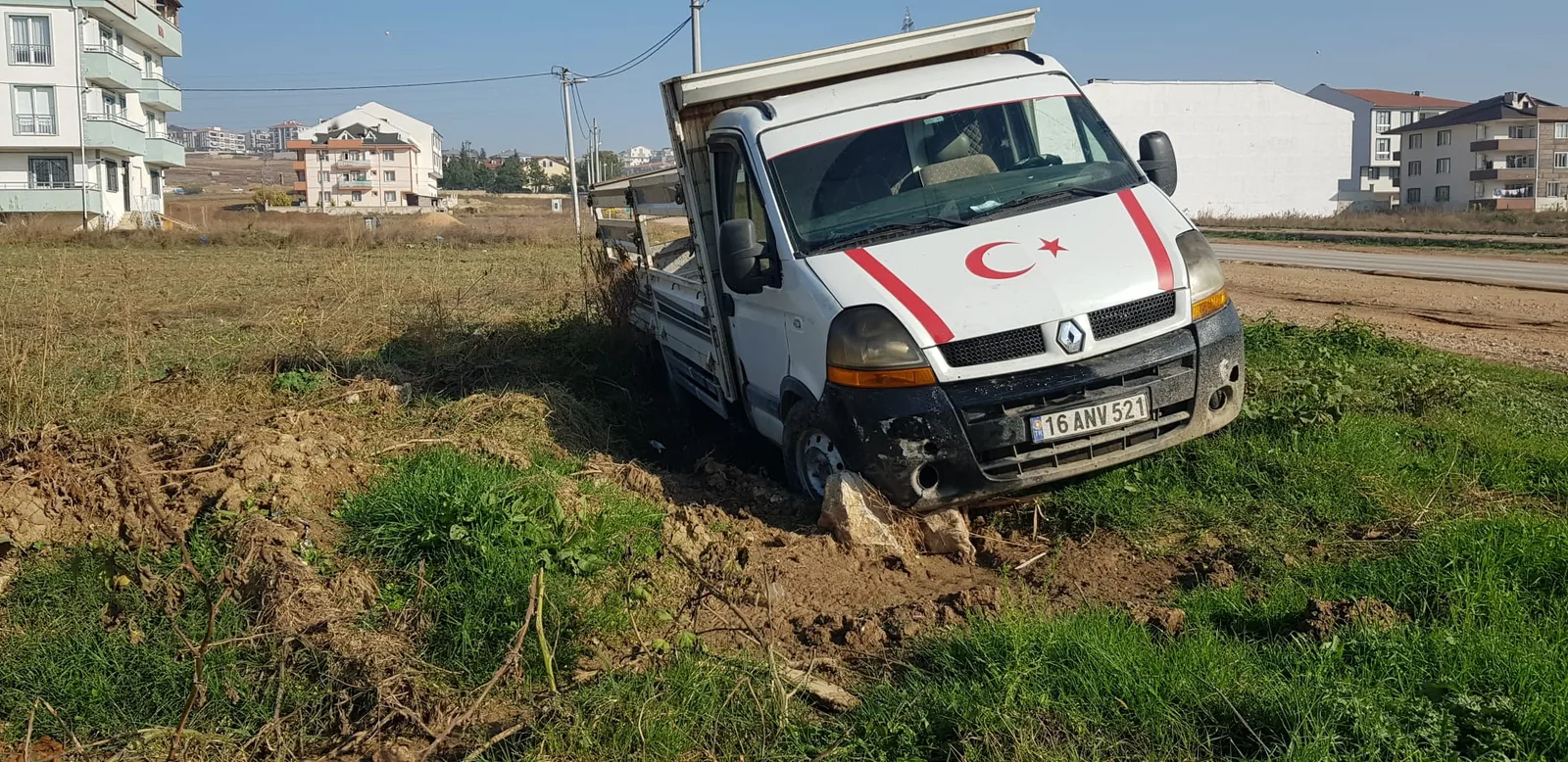 Korkutan kazada 1 kişi yaralandı