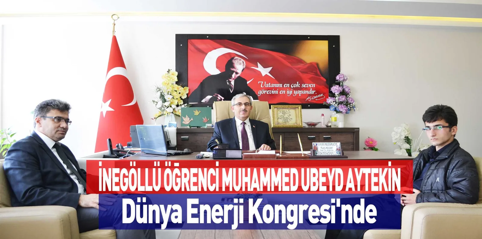 İNEGÖLLÜ ÖĞRENCİ MUHAMMED UBEYD AYTEKİN Dünya Enerji Kongresi'nde