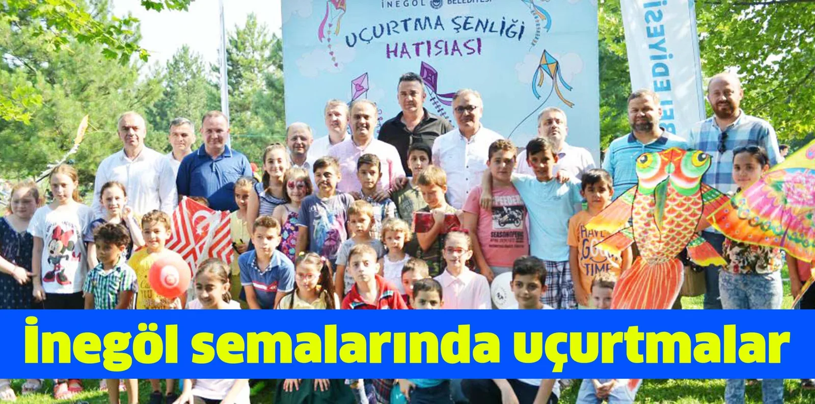 İnegöl semalarında uçurtmalar