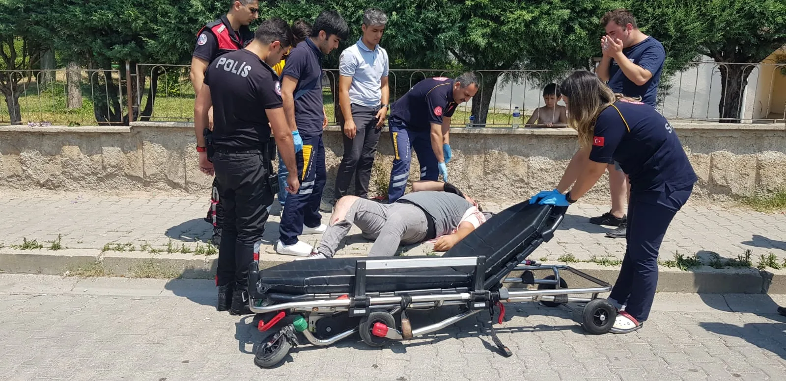 Motosiklet sürücüsü kazada yaralandı