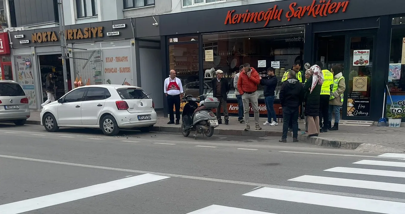 Motosiklet sürücüsü kazada yaralandı
