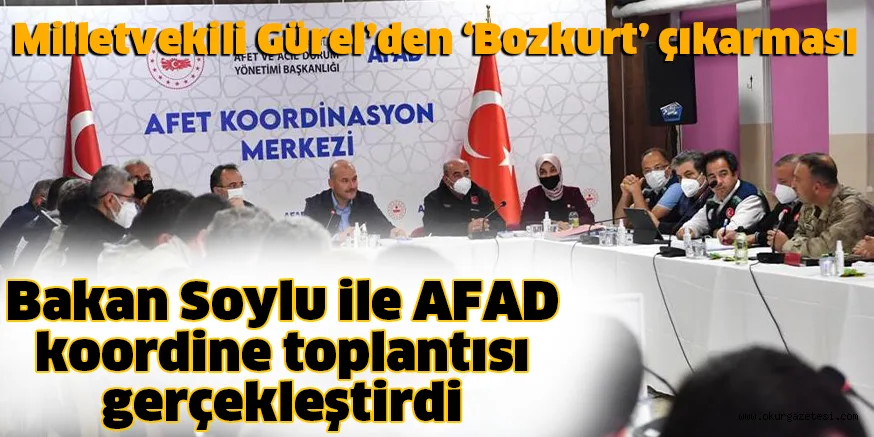 Bakan Soylu ile AFAD koordine toplantısı gerçekleştirdi