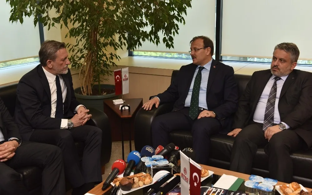 Başbakan Yardımcısı Çavuşoğlundan Btsoya Hayırlı Olsun Ziyareti