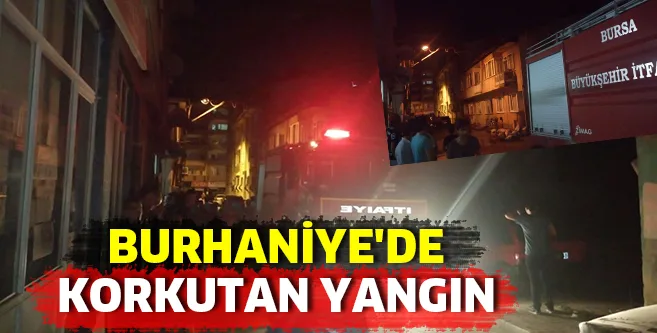 BURHANİYE'DE KORKUTAN YANGIN