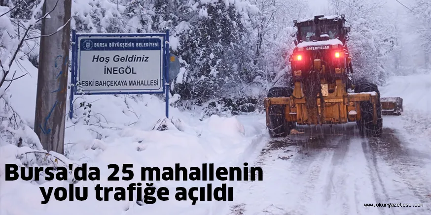 Bursa'da 25 mahallenin yolu trafiğe açıldı