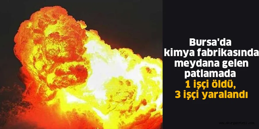 Bursa'da kimya fabrikasında meydana gelen patlamada 1 işçi öldü, 3 işçi yaralandı