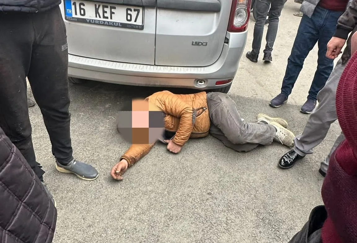 İnegöl'de hırsızlık şüphelisine meydan dayağı