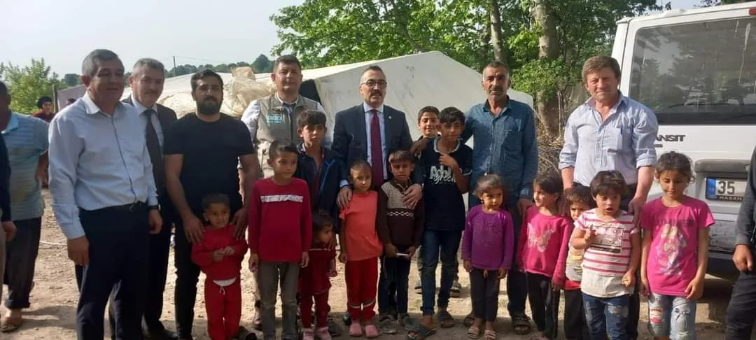 Kaymakamı Arslan'dan mevsimlik tarım işçilerine ziyaret