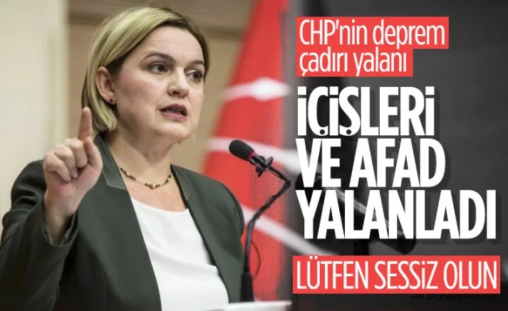 CHP'li Böke'nin AFAD çadırlarıyla ilgili iddiasına İçişleri ve AFAD'dan cevap