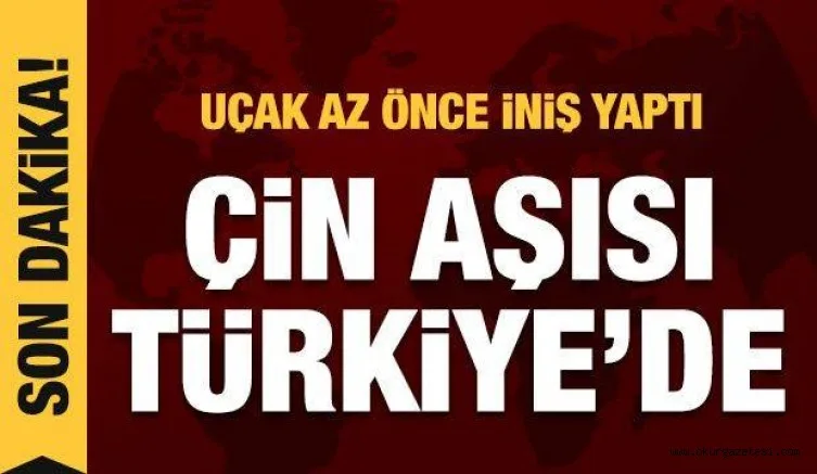 Çin aşısını taşıyan uçak İstanbul'a indi