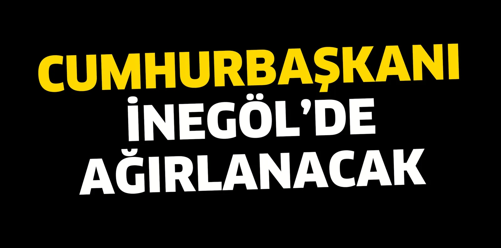 CUMHURBAŞKANI ERDOĞAN İNEGÖL'DE AĞIRLANACAK