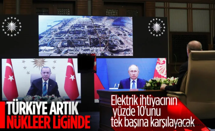 Cumhurbaşkanı Erdoğan ile Putin, Akkuyu Nükleer Santrali'nin yeni temelini birlikte attı