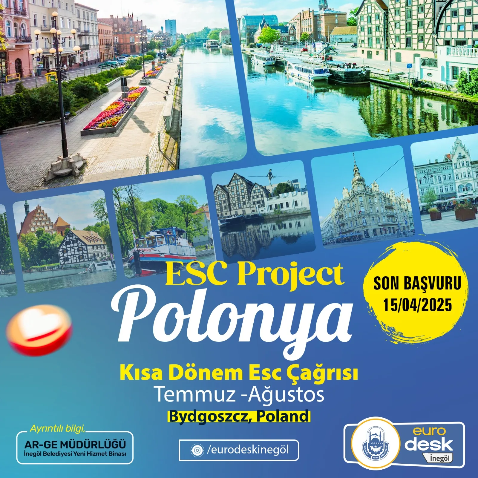 İnegöl Belediyesi Eurodesk noktasından Polonya çağrısı