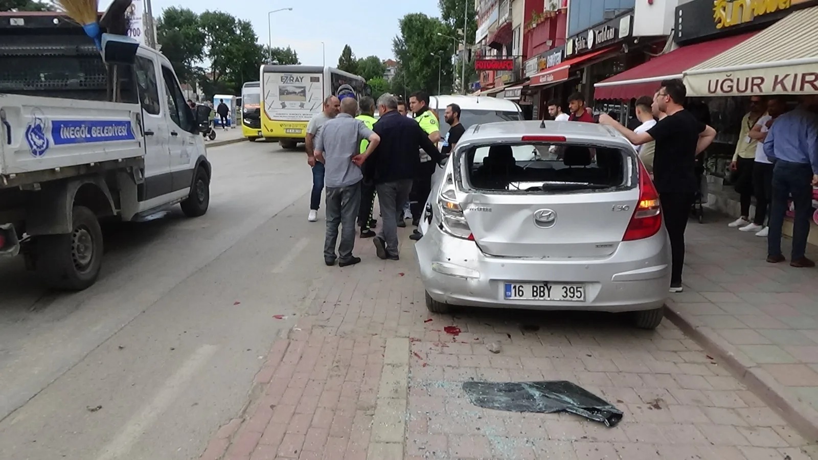 İnegöl'de korku dolu anlar