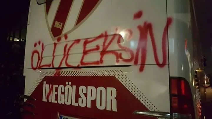 İnegölspor'a çirkin saldırı