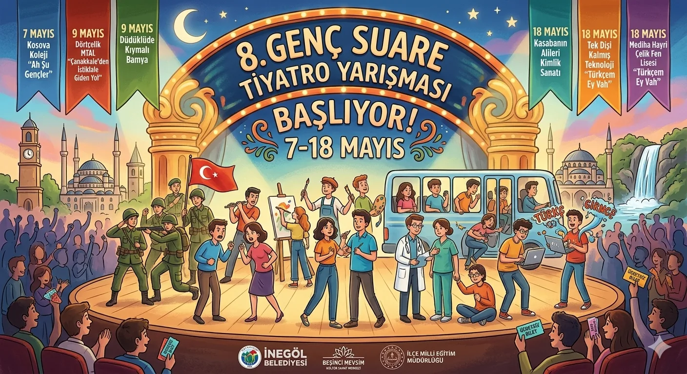 İnegöl 8. Genç Suare Tiyatro Yarışması başlıyor
