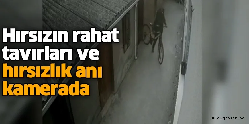 Hırsızın rahat tavırları ve hırsızlık anı kamerada