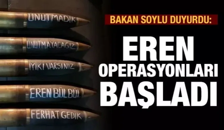 İçişleri Bakanı Soylu: Eren Operasyonları'na Tendürek'ten başladık