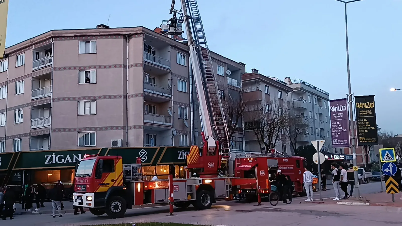 İnegöl'de yangın paniği