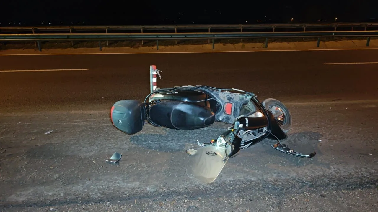Motosiklet sürücüsü ölümden döndü