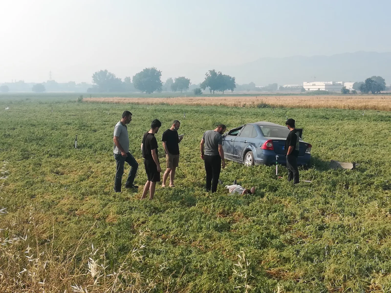 İnegöl'de feci kaza, bir yaralı