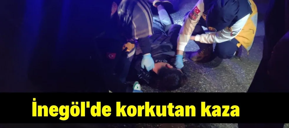 İnegöl'de korkutan kaza