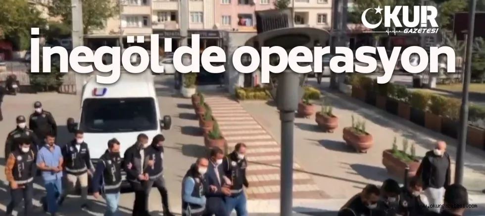 İnegöl'de tefecilik ve yağma suçlarından gözaltına alınan 5 kişiden 3'ü tutuklandı