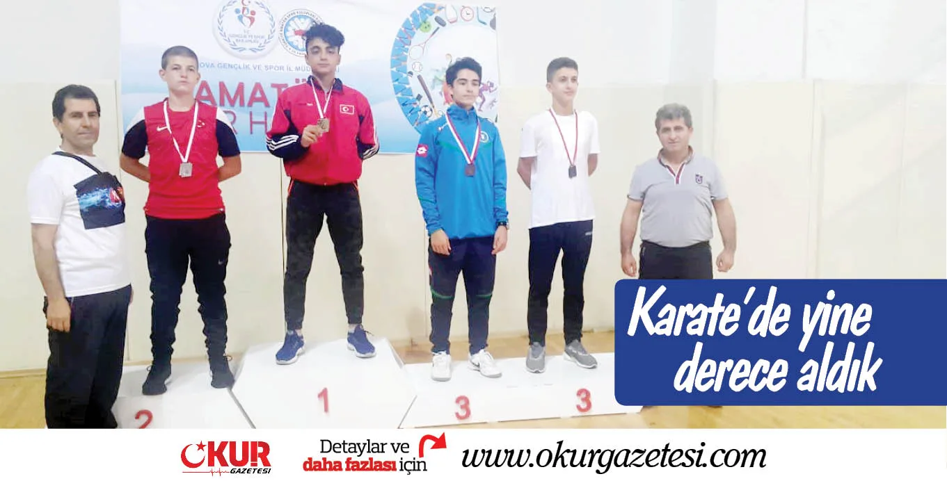 Karate'de yine derece aldık