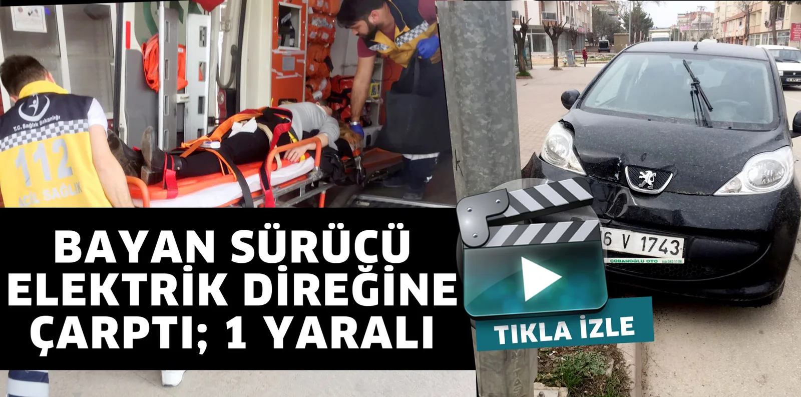 Kalburt'ta şaşırtan kaza