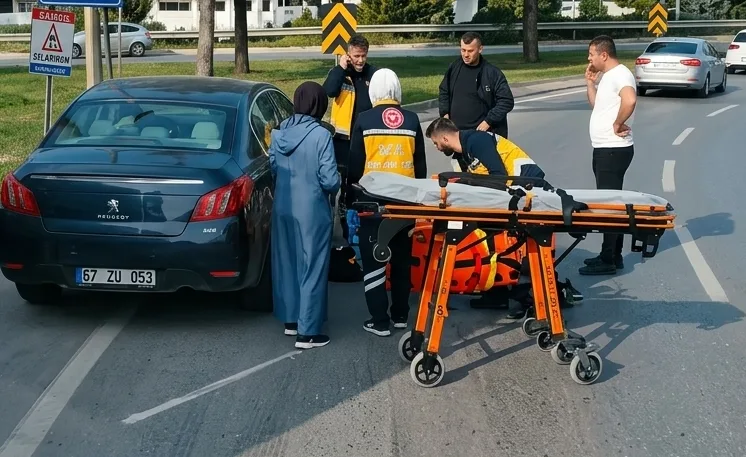 Motosiklet sürücüsü kazada yaralandı