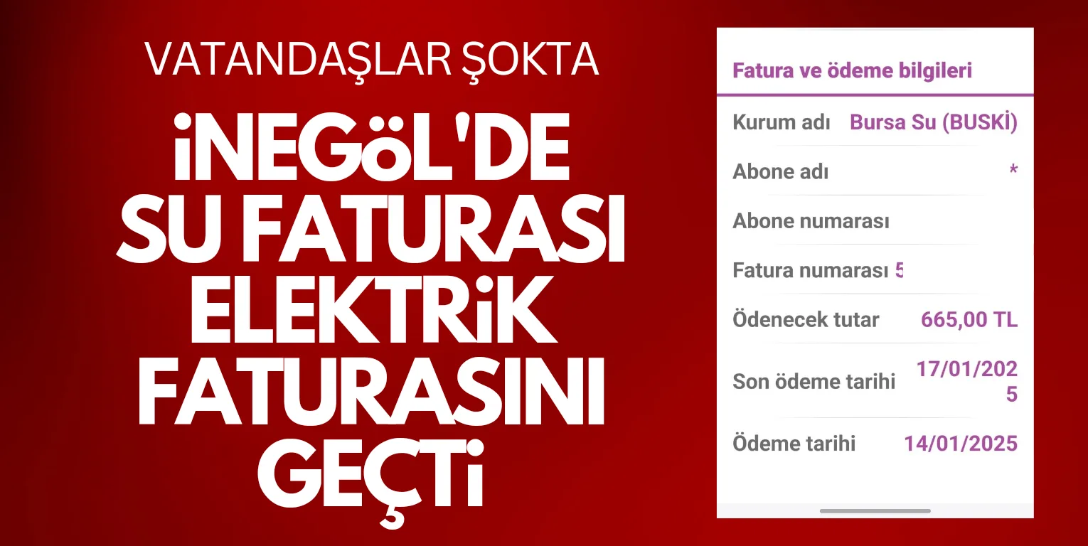 BUSKİ Faturaları İnegöl’de Tepki Topladı