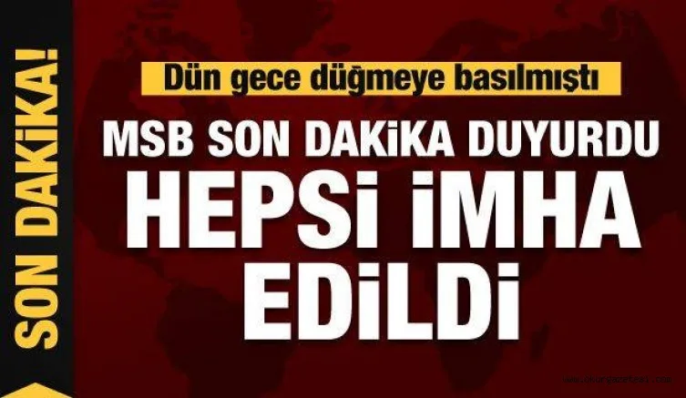 MSB'den son dakika 'Pençe-Kartal operasyonu' açıklaması