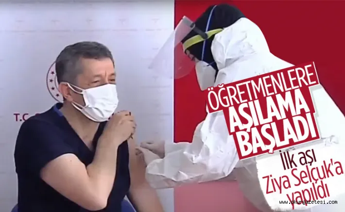 Öğretmenlere aşılama başladı.