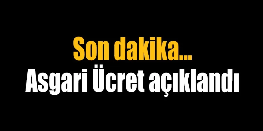 Son dakika... Asgari Ücret açıklandı