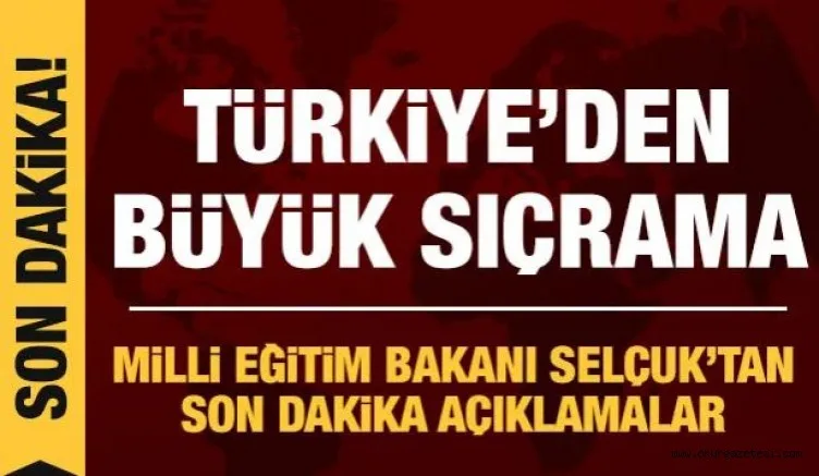 Son dakika haberi: Milli Eğitim Bakanı Selçuk TIMSS 2019 sonuçlarını açıkladı