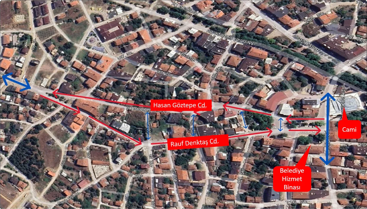 İnegöl’de 2 mahallede toplam 5 sokakta tek yön uygulaması başladı
