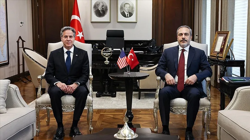 Dışişleri Bakanı Fidan, ABD'li mevkidaşı Blinken ile bir araya geldi