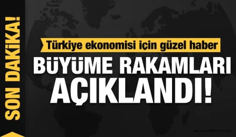 Türkiye'nin 3'üncü çeyrek büyüme rakamları açıklandı