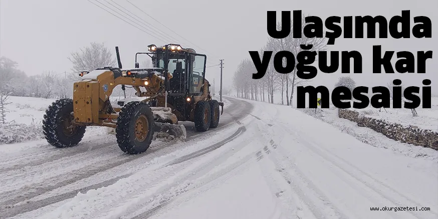 Ulaşımda yoğun kar mesaisi
