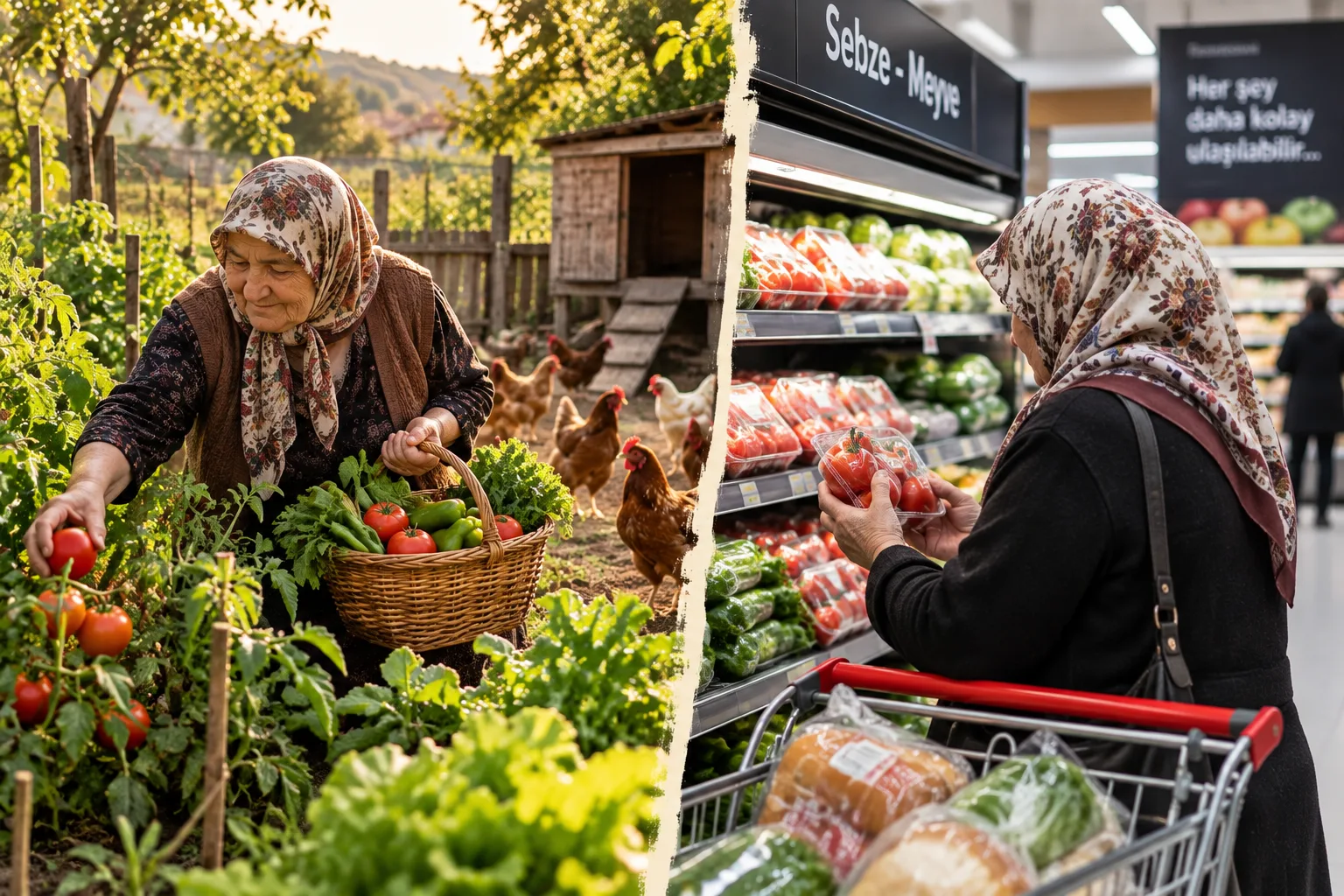 İnegöl'de bahçeden değil, market raflarındaki ürünlerde sofralar kuruluyor